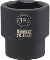 DeWALT DWMT75164OSP Impact Socket, 1-7/16 in Socket, 3/4 in Drive, 6-Point, CR-440 Steel, Black Oxide
